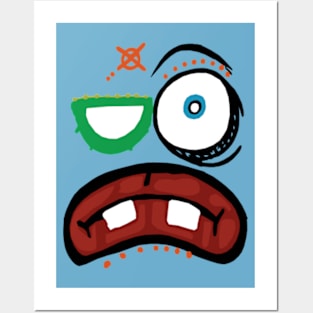 Kawaii Funny Weird Face Posters and Art